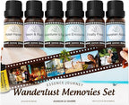 ASAKUKI Hotel Diffuser Oils Set, Hotel Scent Essential Oils for Diffuser, Travel-Inspired Luxury Fragrance Oil Blends,- Hotel Haven, Neon & Rain, Hawaiian Aloha, Warm Encounters, Finally Free