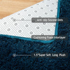 Softlife Rug for Living Room 6x9 Feet Area Rug for Bedroom Super Soft Shaggy Rugs for Kids Room Fluffy Fuzzy Carpets Long Plush Bedside Rug Nursery Christmas Home Decoration for Boys Girls, Navy Blue