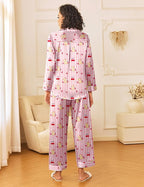 Ekouaer Womens Silk Satin Pajama Sets 2 Piece Sleepwear Pjs Set Long Sleeve Button Down Top and Pants Stripe Loungewear S-XXL