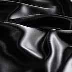 BEDELITE Satin Pillowcase with Zipper, Black King Size Pillow Cases Set of 2, Super Soft and Cooling Similar to Silk Pillow Cases, Gift for Women Men(20x36 Inches)