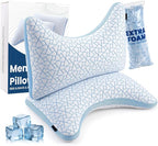 A-Pce Adjustable Pillow, Queen Size Set of 2 Bed Pillows for Sleeping, Luxury Shredded Memory Foam Pillows, Cooling Pillow for Side, Back, Stomach Sleepers, Firm Pillow for Hot Sleepers Neck Support