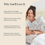 Kitsch Satin Pillowcase with Zipper for Hair & Skin - Softer Than Silk Pillow Cases, Cooling Satin Pillow Case, Wrinkle-Free, Machine Washable, Pillow Cases Standard Size 19x26 - Champagne Butterfly