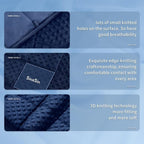 Topcee Weighted Blanket for Adults (20lbs 60"x80"), Minky Dots Heavy Blanket for 190-210lbs Sleeping, Soft, Cozy and Cooling Weighted Throw Blankets, Machine Washable, Blue