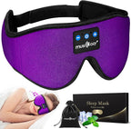 MUSICOZY Sleep Headphones, Bluetooth 5.4 Sleep Mask Headband Headphones Sleeping Eye Mask, Wireless Music Earbuds Earphones with HD Stereo Speakers Cool Gadgets Gifts (Violet)