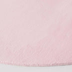 SAFAVIEH Washable Rug Faux Rabbit Fur Shag Collection - 6' Round, Pink, Slip Resistant & Easy Cleaning, Ideal for Living Room, Bedroom, Kids Playroom, Nursery, Dining Space (FRF100U)