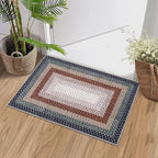RUGSREAL Entryway Area Rug 2x3 Small Rug Machine Washable Bedroom Area Rug Non Slip Bathroom Mat Stain Resistant Farmhouse Carpet Modern Rustic Rug for Living Room Dining Room, Olive/Brown