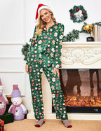 Ekouaer Women Satin Silk Pajamas Classic Long Sleeve Button Down Pjs Set Soft Loungewear