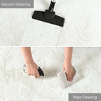 YJ.GWL Fluffy Runner Rugs for Bedroom Living Room Soft Shag Rug 2x6 Feet, Cream Plush Carpet Non Slip for Nursery Dorm, Fuzzy Bedside Rug for Kids Boys Room Home Decor