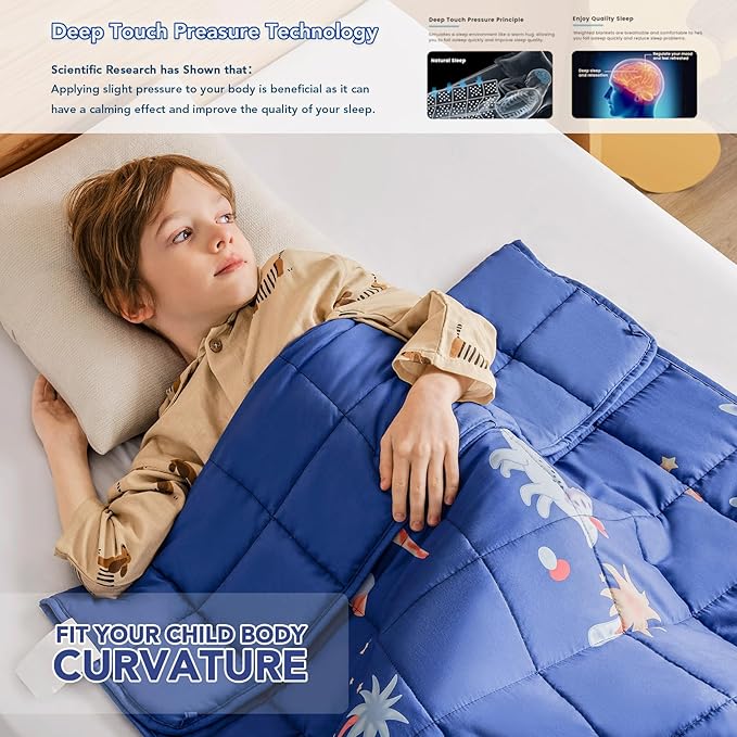 Topcee Weighted Blanket (3 lbs, 36" x 48") Cooling Throw Heavy Blanket for Sleeping Apply to 20-40 lbs, Soft Thick Breathable Blanket with Glass Bead, Easy Care