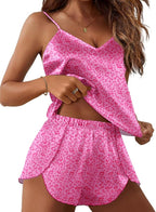 Ekouaer Satin Pajama Sets for Women 2 Piece Silky Cami Pj Set Soft Nightwear Lingerie Sleepwear Set