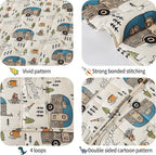 HOSUKKO Weighted Blanket - 10 lbs Ivory Forest Heavy Blanket - Breathable Blanket(41 * 60 inches, 10 lbs)