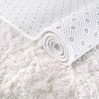 ISEAU Runner Rug for Bedroom, 2x6 Feet Shag Area Rug with Upgrade Non Slip, Fluffy Carpet Runner for Hallway, Fuzzy Soft Living Room Rugs for Kids Girls Bedroom Decor, Cream White