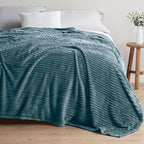 Nestl Stone Blue Microfiber Throw Blanket - Fuzzy, Lightweight, Cozy, 50x60 in, All Seasons, Machine Washable