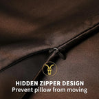 ZIMASILK 100% Pure Mulberry Silk Pillowcase for Hair and Skin Health,Soft and Smooth,Both Sides Premium Grade 6A Silk,600 Thread Count,with Hidden Zipper,1pc (Queen 20''x30'',Chocolate)