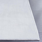 SAFAVIEH Washable Rug Faux Rabbit Fur Shag Collection - 2' x 3', Silver, Slip Resistant & Easy Cleaning, Ideal for Accent Space, Foyer, Bedside, Bathroom, Nursery, Boys & Girls Room (FRF100G)