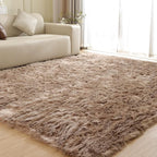 ORINOVA Beige Area Rugs for Living Room Bedroom Nursery 9X12 Washable Faux Sheepskin Fluffy Fur Rug Kids Room Decor Soft Cozy Home Décor