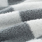 Carriediosa Checkered Throw Blanket 50" X 60", 400GSM Ultra Soft Microfiber Fuzzy Fluffy Reversible Cute Preppy Knitted Blankets Cozy Plush Fall Throws for Couch, Bed, Sofa, Grey