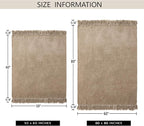 Chenille Throw Blanket for Couch 50"X 60", Soft Cozy Throws with Fringe Tassel for Bed Sofa Chair Cover, Lightweight Knitted Decorative Boho Blankets for Living Room, Taupe