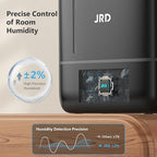 JRD Humidifiers for Bedroom, Ultrasonic Humidifier 4L for Large Room, Cool Mist Top-Fill, 40H Run, 12H Timer, 360° Nozzle, Aroma Diffuser, 7-Color Night Light for Home, Office, Baby, Pets, Plants