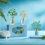 Airkeep Reed Diffuser Set of 3, Jasmine Mint Gardenia Freesia Pear Oil Reed Diffusers for Bedroom Living Room Office Aromatherapy Oil Reed Diffuser for Gift 50ml x 3