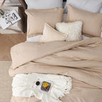 Bedsure California King Comforter Set - Warm Sand Soft Bedding for All Seasons, Cationic Dyed Bed Set, 3 Pieces, 1 California King Size Comforter (104"x96") and 2 Pillow Shams (20"x36"+2")