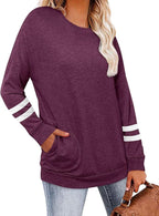 Magritta Women's Long Sleeve Leopard Color Block Tunic Comfy Crewneck T Shirt Tops Black XL