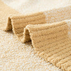 Carriediosa Heather Throw Blanket 50" X 60", 400GSM Ultra Soft Microfiber Fuzzy Fluffy Reversible Knitted Blankets Cozy Plush Lightweight and Warm Fall Throws for Couch, Bed, Sofa, Yolk Yellow