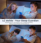 LC-dolida Bluetooth Sleep Mask with White Noise，Sleep Headphones,Bluetooth Wireless Music Eye Mask, Ideal for Travel, Night Work, Napping, Side Sleeping and Office Use for Both Men and Women