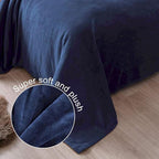 Exclusivo Mezcla Fleece Blanket King Size for Bed, Super Soft and Warm, All Season, Cozy, Plush, Lightweight, 90x104 Inches, Navy Blue