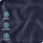 Bare Home Bedding Duvet Cover Full Size - Premium 1800 Super Soft & Lightweight Duvet Cover - Soft Breathable Bedding (Full, Modern Plaid - Midnight Blue/White)