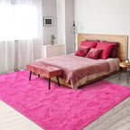 Softlife Hot Pink Area Rug for Living Room, Fluffy Shag Plush 6x9 Rugs for Bedroom Girls, Shaggy Soft Fuzzy Kids Large Carpet for Dorm Bedside Ultra Cozy Non-Slip Indoor Decor