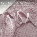 PHF Ultra Soft Waffle Weave Blanket King Size 104"x 90"- Washed Lightweight Breathable Cozy Woven Blanket for Bed - Aesthetic Decor for Couch Bedding Sofa Home Car - Lavender