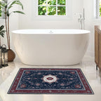 Spring Flower Area Rug 2x3 ft Entry Rug Washable Boho Rugs Non Slip Low Pile Floral Door Mat Small Carpet for Bedroom, Bedside, Kids Room, Office, Dining Room