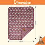 Dear Baby Gear - Reversible Baby Blankets - Soft Nursery Blanket for Newborn - Toddler Blankey - Throw Blanket for Boys & Girls - Infant Blankets - 40x30 (Antler Dusty Rose - Pink Ruffle)