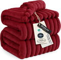 Bedsure GentleSoft Scarlet Sage Fleece Blanket for Couch - Cozy Soft Blankets for Women, Cute Small Throws for Girls, 108x90 Inches