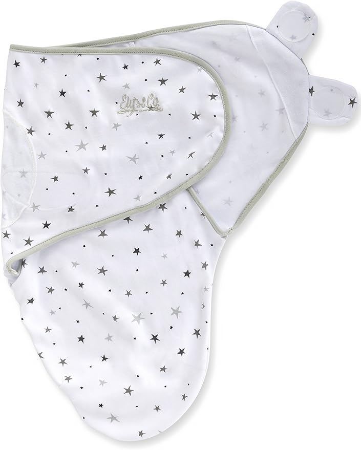 Ely's & Co. Adjustable Swaddles for Newborn, Baby Swaddles 0-3 Months, Swaddle Sack for Baby Girl/Boy, 2 Pack (Grey Star)