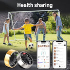 FAHKNS Smart Health Ring for Women Men: Fitness Tracker Ring with Heart Rate,Blood Oxygen,Sleep Monitor,Stress,Steps Counter,IP68 Waterproof for iOS & Android,No APP Fees (Silver,7#)