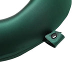 100% Mulberry Silk Neck Pillow for Travel 22 Momme Real Silk Travel Pillow for Pain Relief Sleeping, Silk Airplane Pillow, Anti Wrinkle Travel Pillow Made in USA (Emerald Green)
