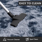 Softlife Area Rug for Living Room, Fluffy Shag Plush 6x9 Blue Rugs for Bedroom Girls Kids, Shaggy Soft Fuzzy Tie Dyed Large Carpet for Dorm Bedside Ultra Cozy Non-Slip Indoor Decor