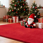 Andecor Shag Living Room Area Rug, 6x9 Red Washable Fuzzy Bedroom Rugs, Soft Fluffy Indoor Carpets for Dorm Boys Girls Kids Room Nursery Home Decorations