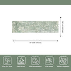 3x12 ft Non Skid Hallway Runner Rug - Kitchen Runner Rug with Rubber Backing Low Pile Thin Carpet Runners for Kitchen Entryway Bathroom,Modern Abstract Neutral（Sage Green,3x12）