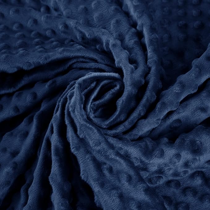 yescool Weighted Blanket with Cover (7 lbs, 41" x 60", Cobalt Blue) Heavy Blanket for Sleeping Perfect for 60-90 lbs, Breathable Blanket with Premium Glass Bead, Machine Washable