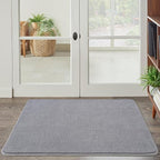 Keeko 2x3 Grey Area Rugs for Bedroom Living Room, Soft Modern Indoor Throw Rugs Low Pile Fluffy Small Rug Door Mat Washable Non Slip Entryway Rug Carpet for Nursery Home Kids Room Decor