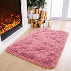 Noahas Fluffy Blush Rugs for Bedroom Girls,Door Mat Indoor Entrance,2x3 Shaggy Small Non-Slip Entryway Entry Area Rugs,Soft Plush Bedside Throw Kids Carpet Home Decor