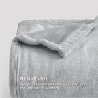 Bedsure GentleSoft Twin XL Fleece Blanket Dorm Bedding - Lightweight Soft Cozy Blankets for Bed, Sofa, Couch, Travel, Camping,Light Grey, 66"x90"