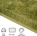 Softlife Area Rug for Living Room, Fluffy Shag Plush 5x8 Green Rugs for Bedroom Girls Kids, Shaggy Soft Fuzzy Tie Dyed Large Carpet for Dorm Bedside Ultra Cozy Non-Slip Indoor Decor
