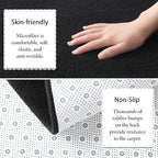 Keeko 2x3 Black Area Rugs for Bedroom Living Room, Soft Modern Indoor Throw Rugs Low Pile Fluffy Small Rug Door Mat Washable Non Slip Entryway Rug Carpet for Nursery Home Kids Room Decor