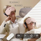 5.4 Bluetooth Sleep Mask with 12 White Noises, 3D Sleep Headphones for Women Men 100% Pressure-Free & BlockOut,Wireless Eye Mask for Side Sleepers Travel