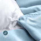 Bare Home Bedding Duvet Cover Extra Long Size - Premium 1800 Super Soft - Lightweight, Cooling Duvet Cover - Soft Breathable Bedding (Twin/Twin XL, Light Blue)