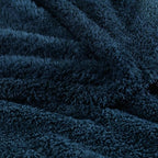 Exclusivo Mezcla Fleece Bed Blankets Queen Size, Ultra Soft, Lightweight and Fuzzy Navy Blue Blanket for Women, Home Decor, 90x90 Inches
